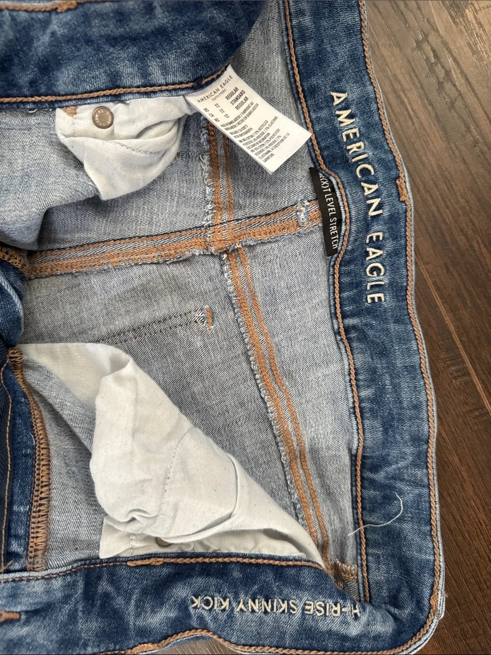 American Eagle High Rise Skinny Kick Jeans